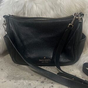 kate spade Black Pebbled Leather Crossbody
